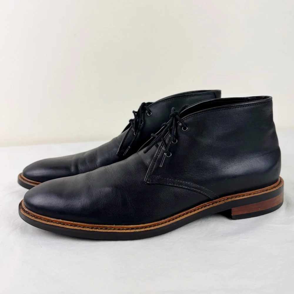 Gordon Rush Black Leather Chukka Boots